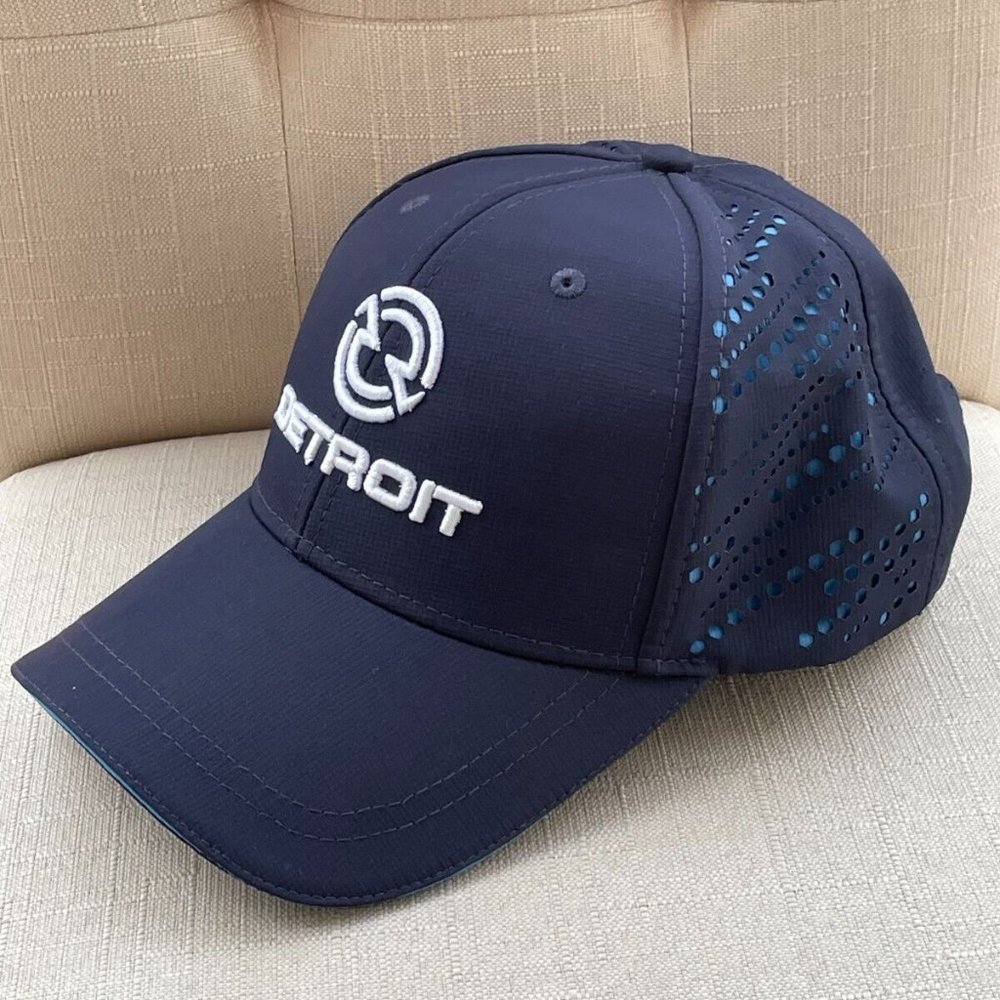 1338 Tryon Men Hat Blue Tone DETRIOT Baseball Cap hat - Picture 4 of 11